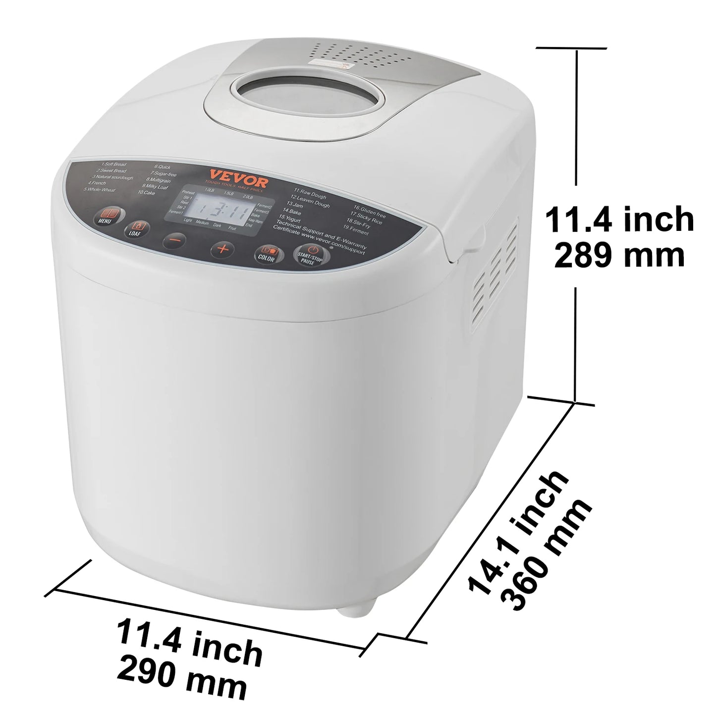 SucceBuy 15-In-1 Bread Maker With Gluten-Free Setting