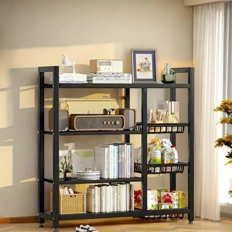Multi-Functional Removable Cabinet Storage Rack Four-Tier Metal