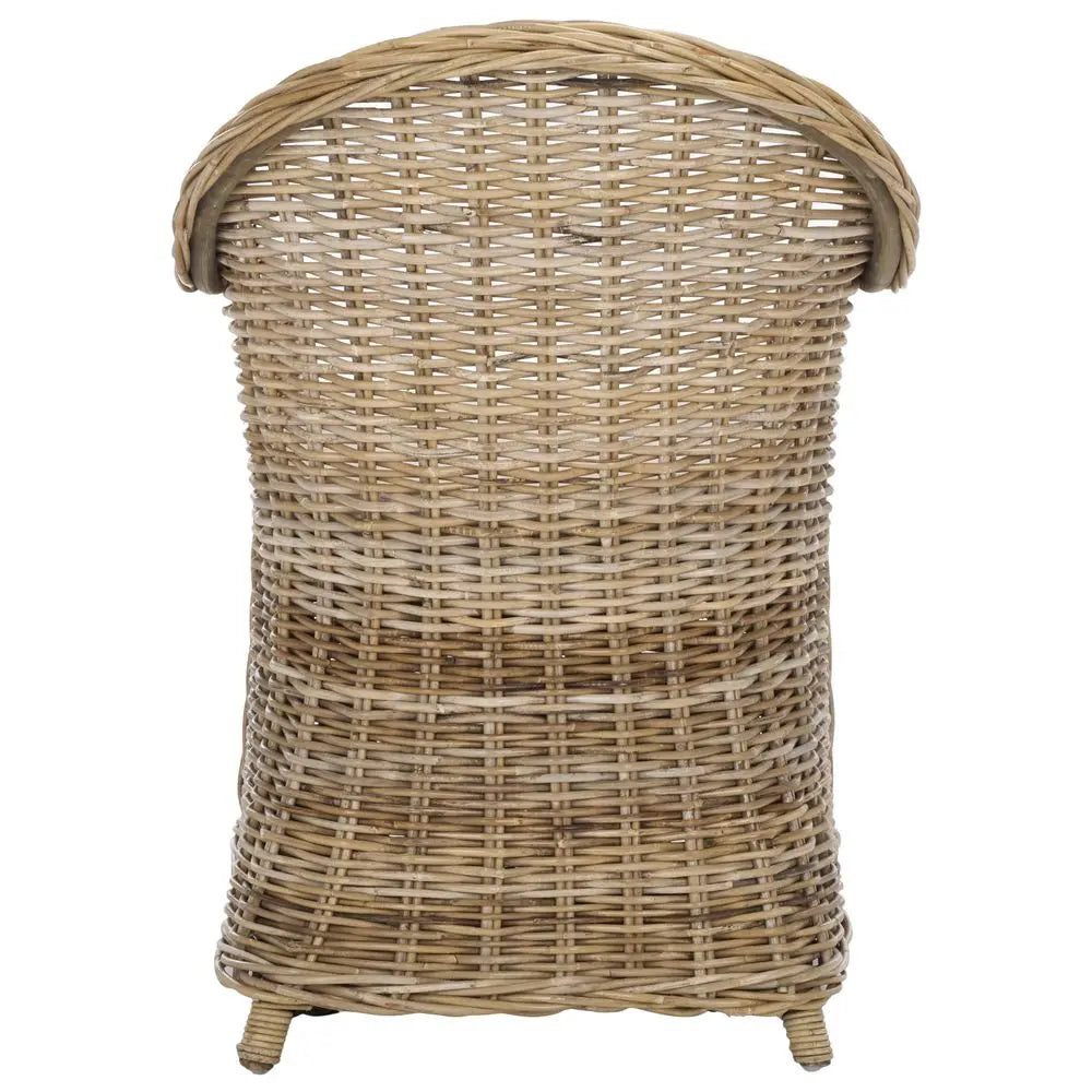 Home Collection Zane Natural Wicker Club Chair Standard