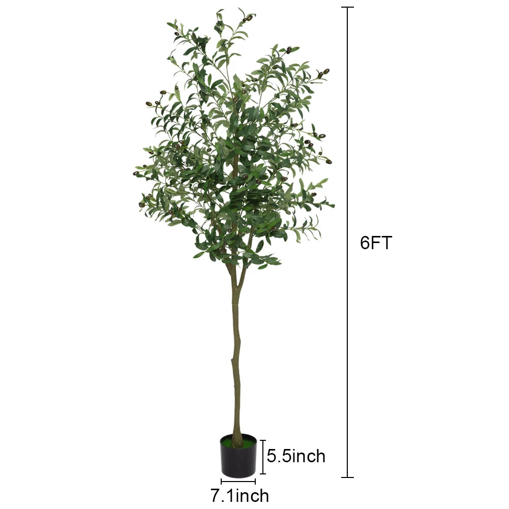 HiMISS Realistic Artificial Olive Tree for Home and Office Decor