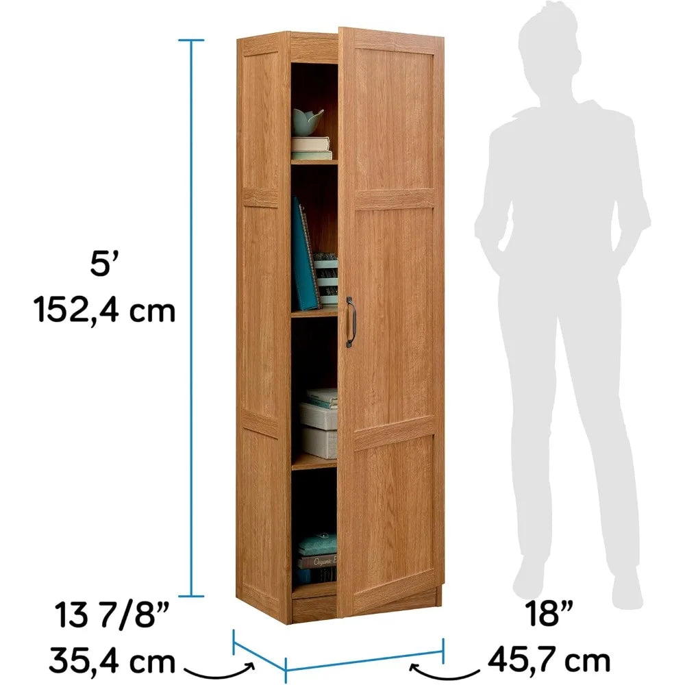 Highland Oak Pantry Storage Cabinet With Versatile Organizing Space