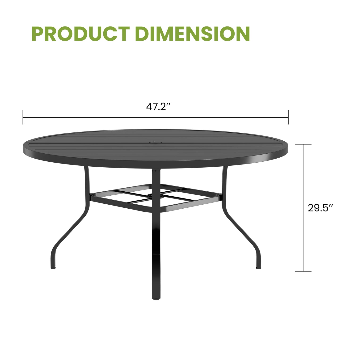 Farini 7-Piece Outdoor Dining Set For Six With Round Table
