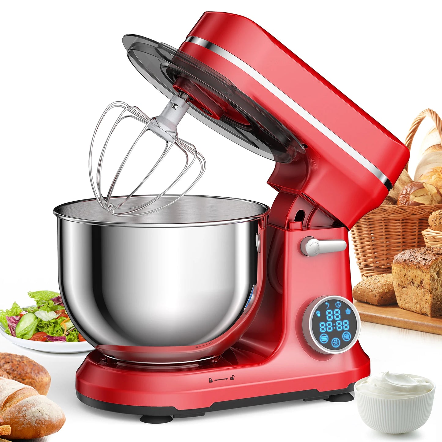 Biolomix 1200W Stand Mixer With 11 Speeds And Digital OLED
