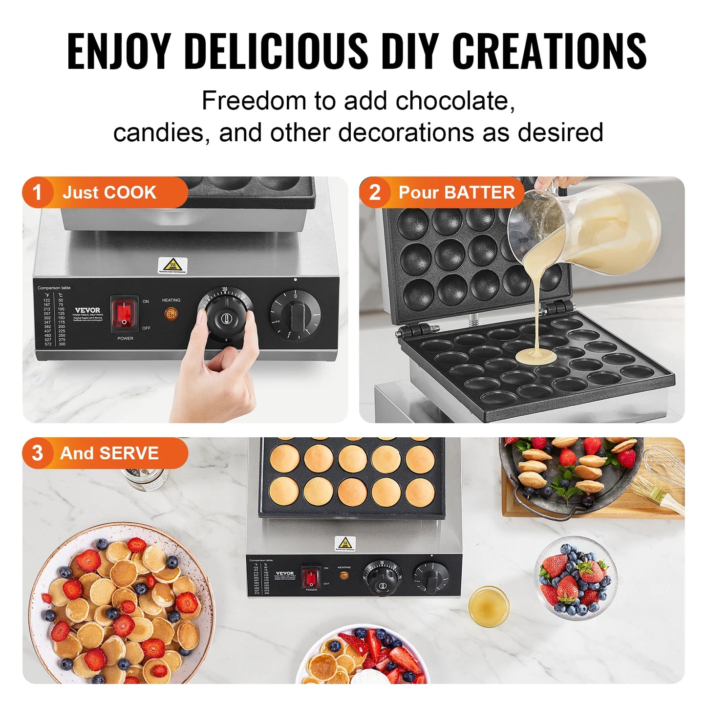 SucceBuy 25P Dorayaki Waffle Maker For Home Kitchen