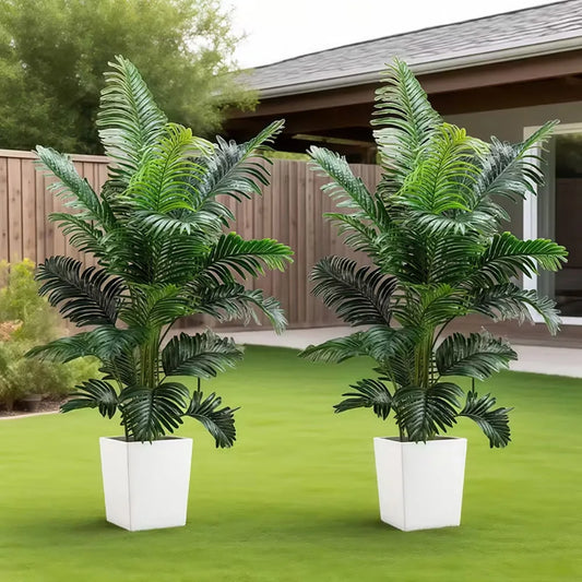 35-Inch Artificial Giant Palm Tree Set For Indoors And Outdoors
