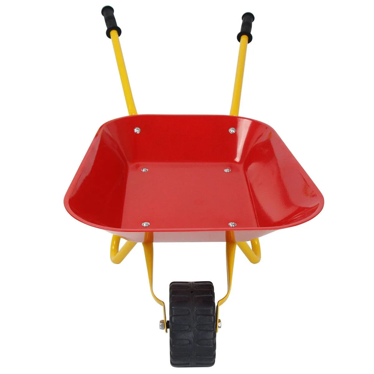 Kids Metal Wheelbarrow Toy For Garden And Backyard