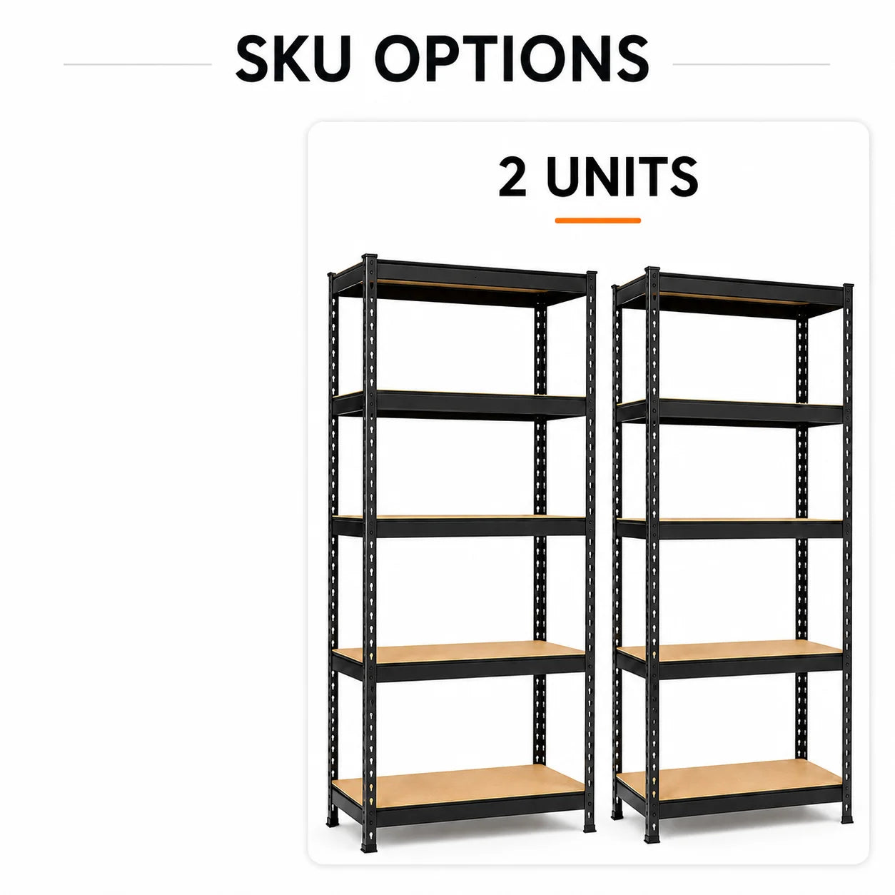 Five Tier Garage Shelving Unit Heavy Duty Steel Rack 2200 Lbs
