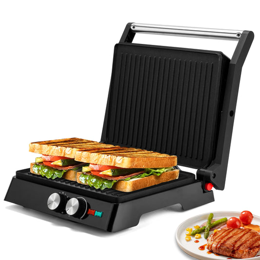 Suslas 1800W Electric Grill Panini Press With Nonstick Plates