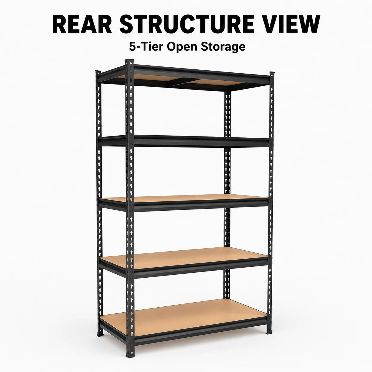 Five Tier Garage Shelving Unit Heavy Duty Steel Rack 2200 Lbs