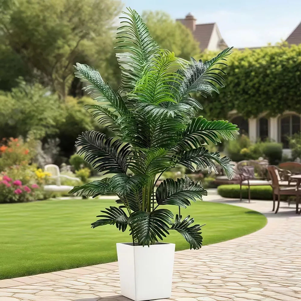 35-Inch Artificial Giant Palm Tree Set For Indoors And Outdoors