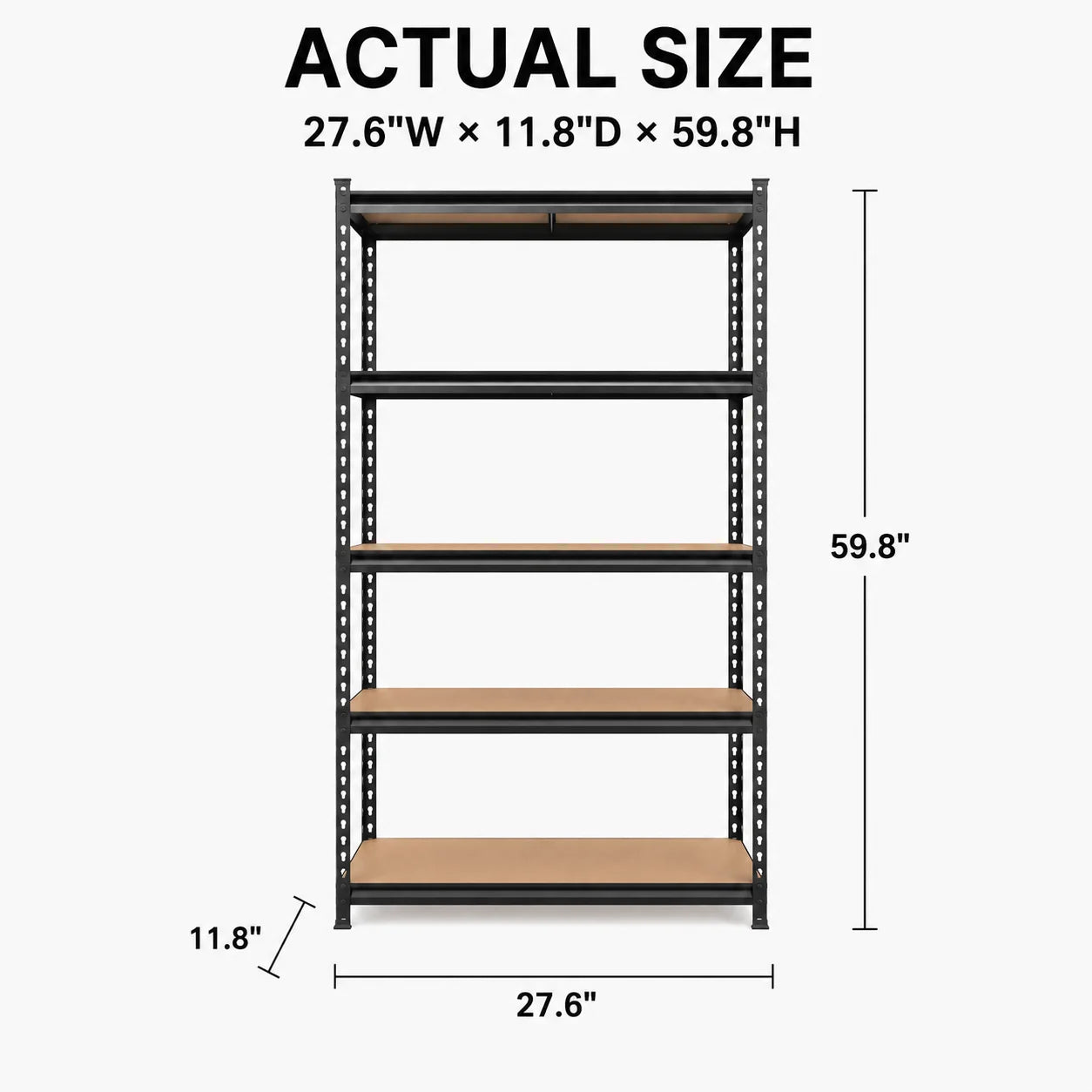 Five Tier Garage Shelving Unit Heavy Duty Steel Rack 2200 Lbs