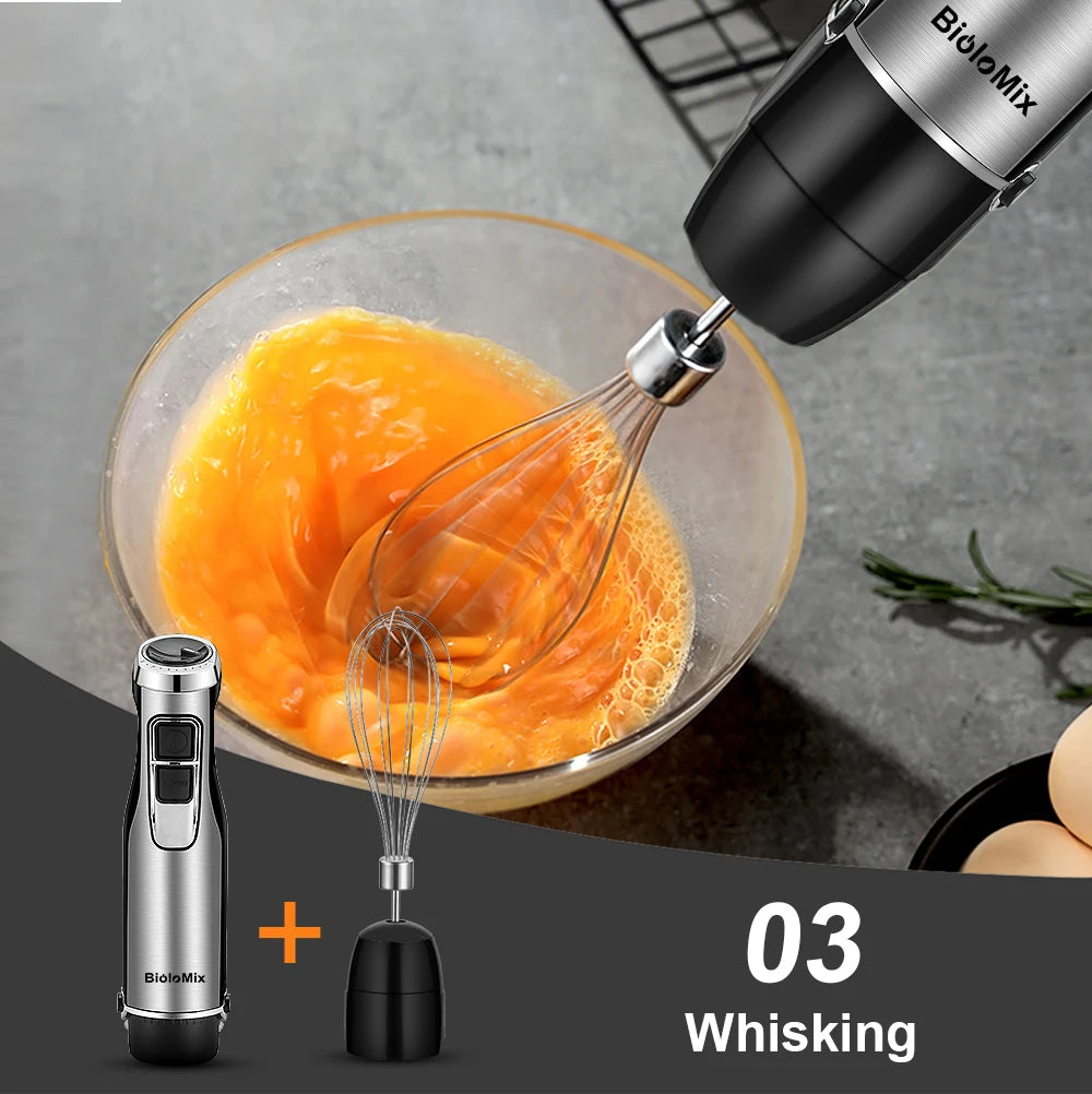 Biolomix 1200W Immersion Hand Blender Mixer With Chopper Cup