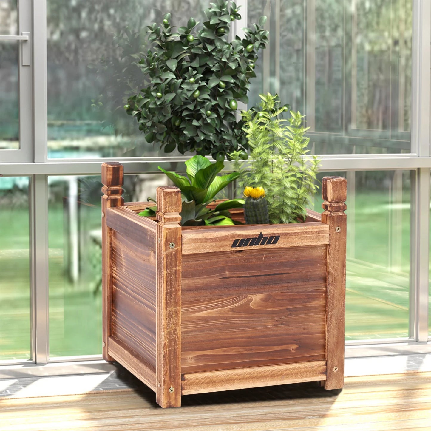 Raised Garden Bed Window Mounted Planter Box For Flowers And Vegetables