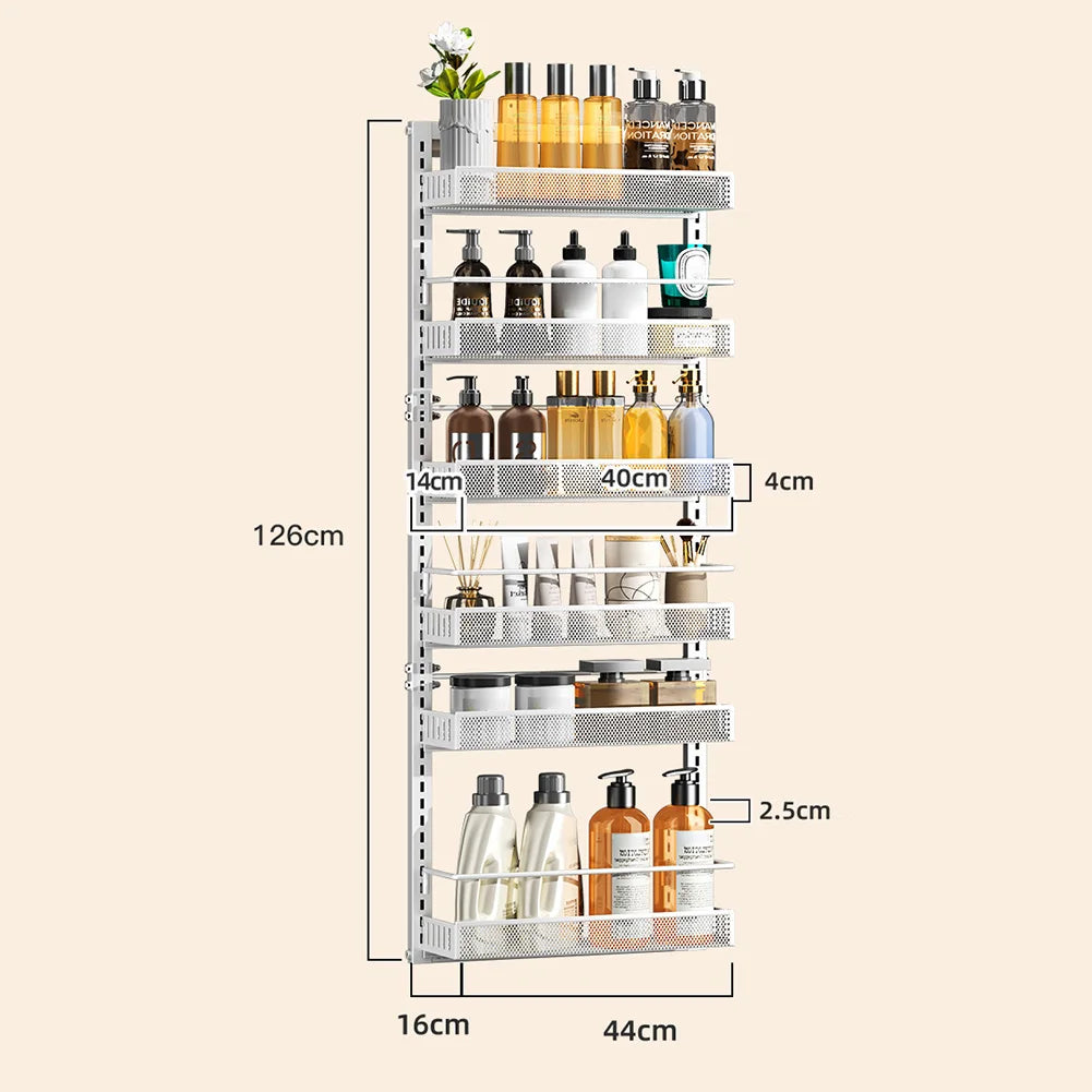 HiMISS 6-Tier Over-the-Door Pantry Organizer With Adjustable Baskets