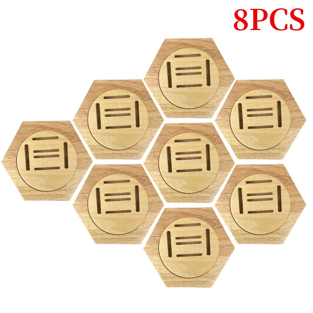 Hexagonal Pine Wood Medal Display Stand For Sports And Races