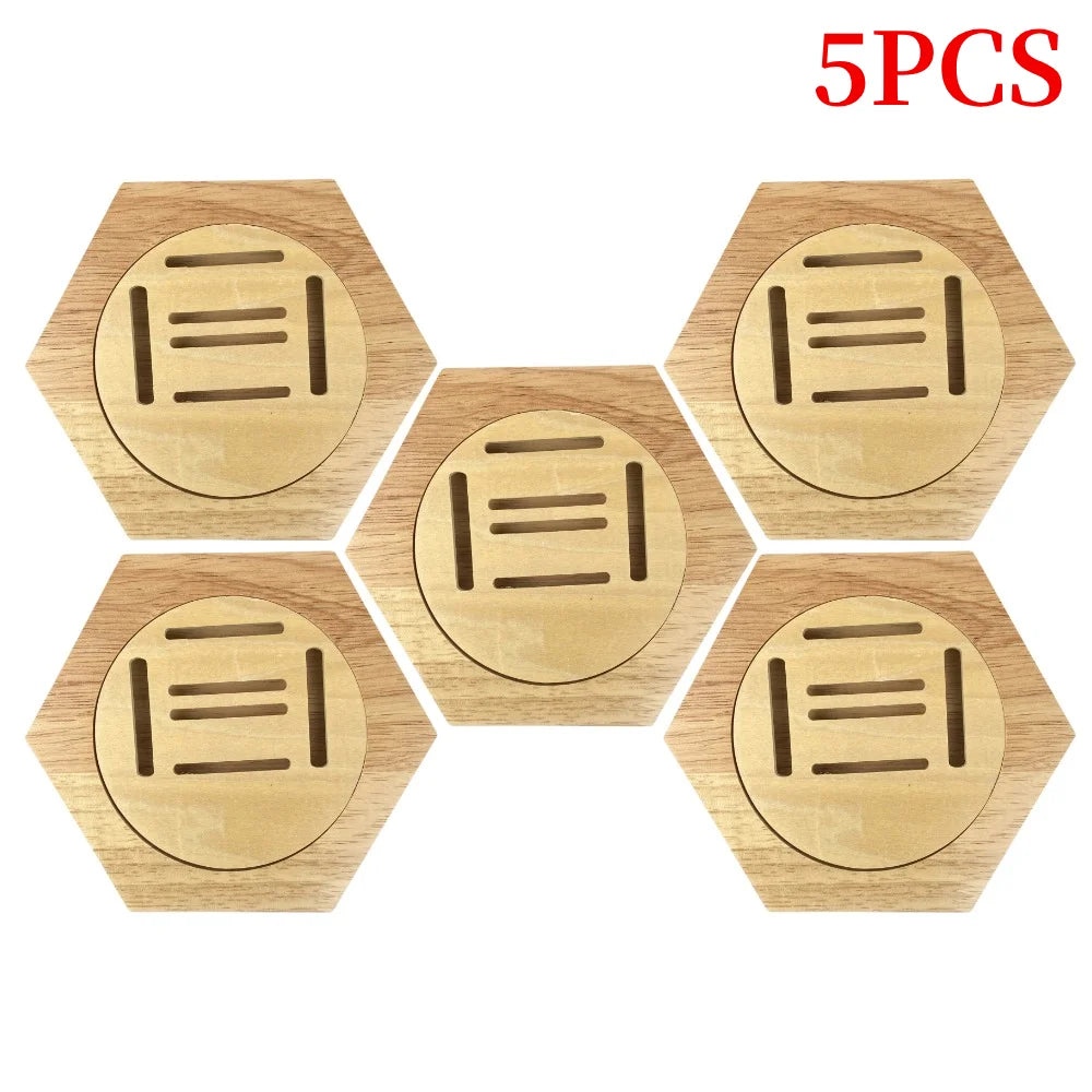 Hexagonal Pine Wood Medal Display Stand For Sports And Races