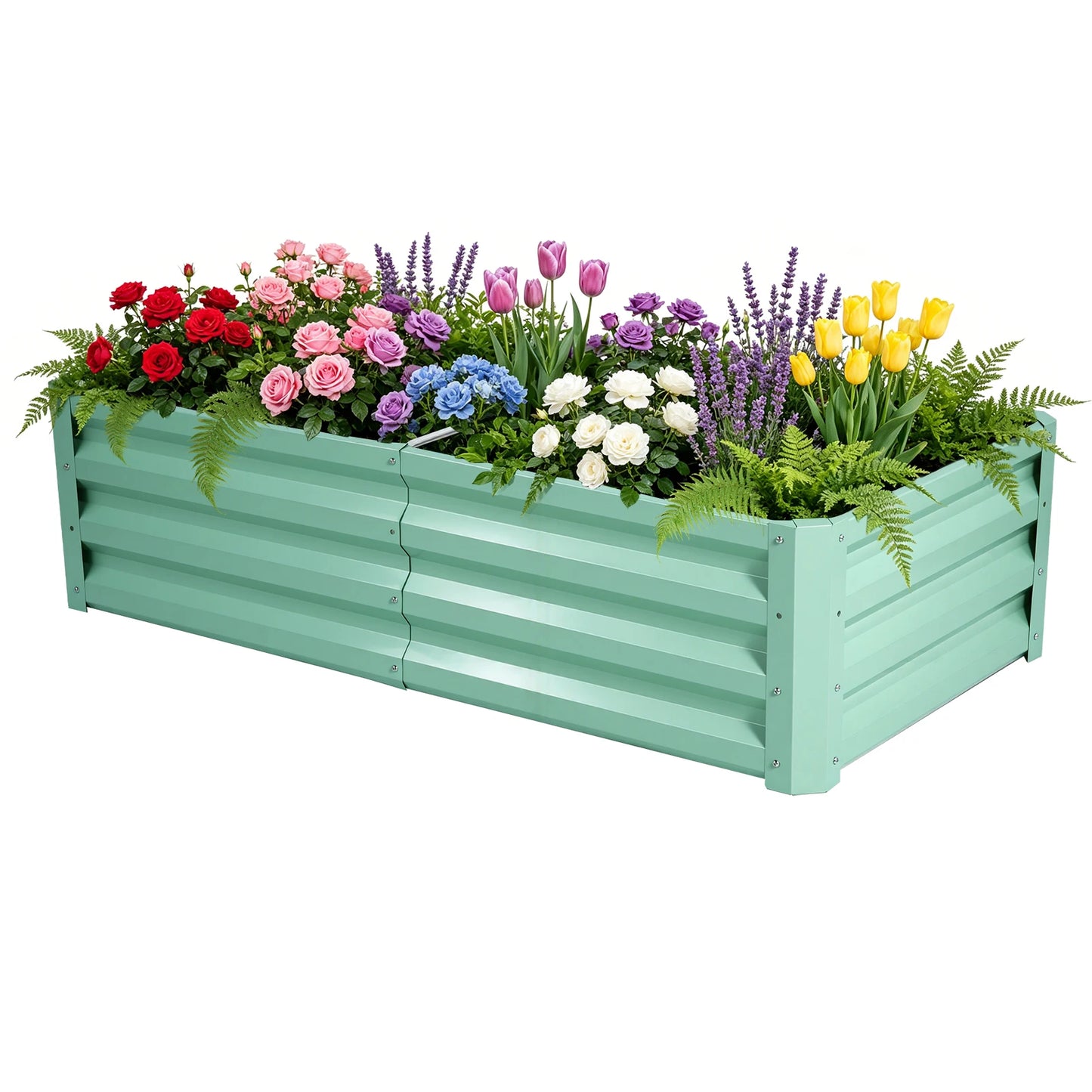 Galvanized Raised Garden Bed Planter Box For Outdoor Planting Rustproof