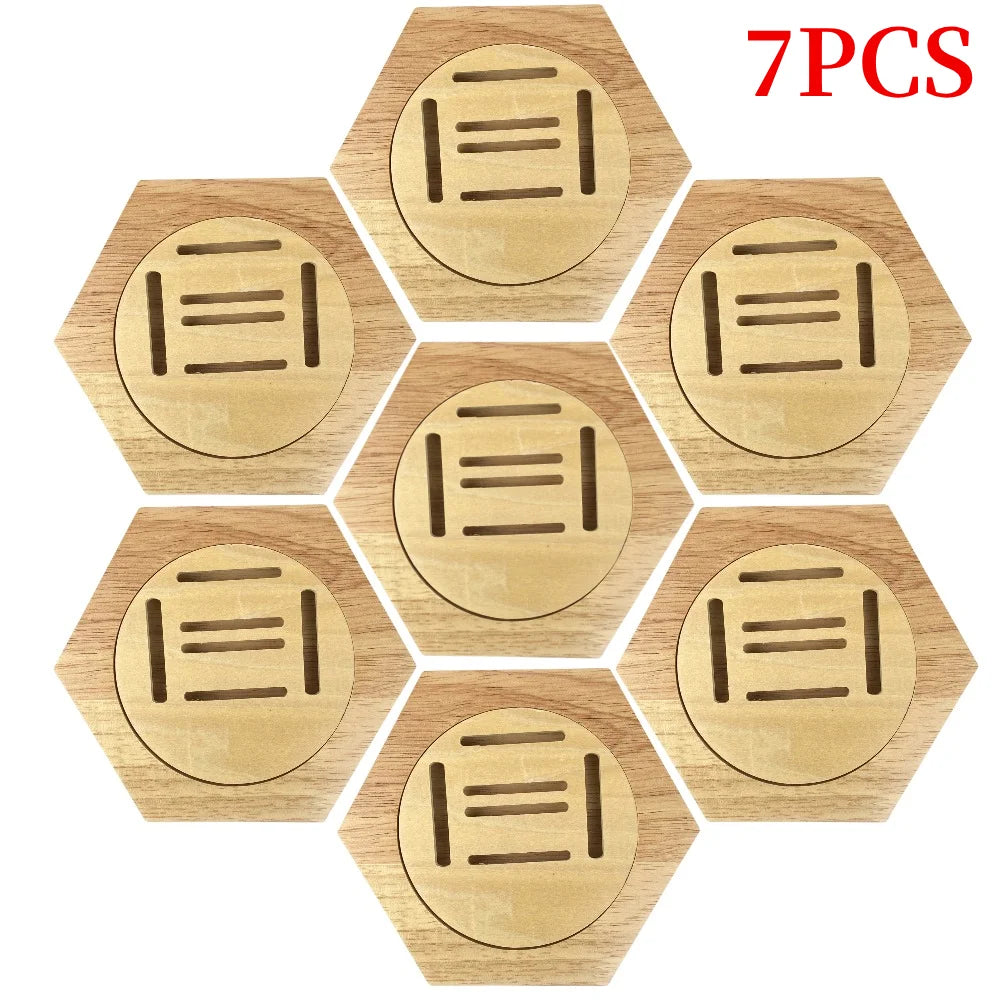 Hexagonal Pine Wood Medal Display Stand For Sports And Races