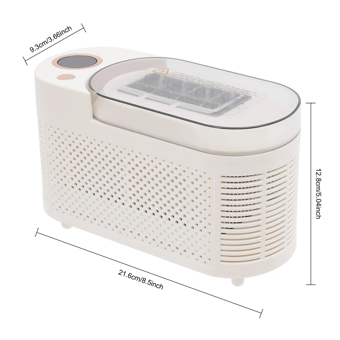 Bymaocar Portable Ice Maker 120W 12V Countertop Mini Ice Machine