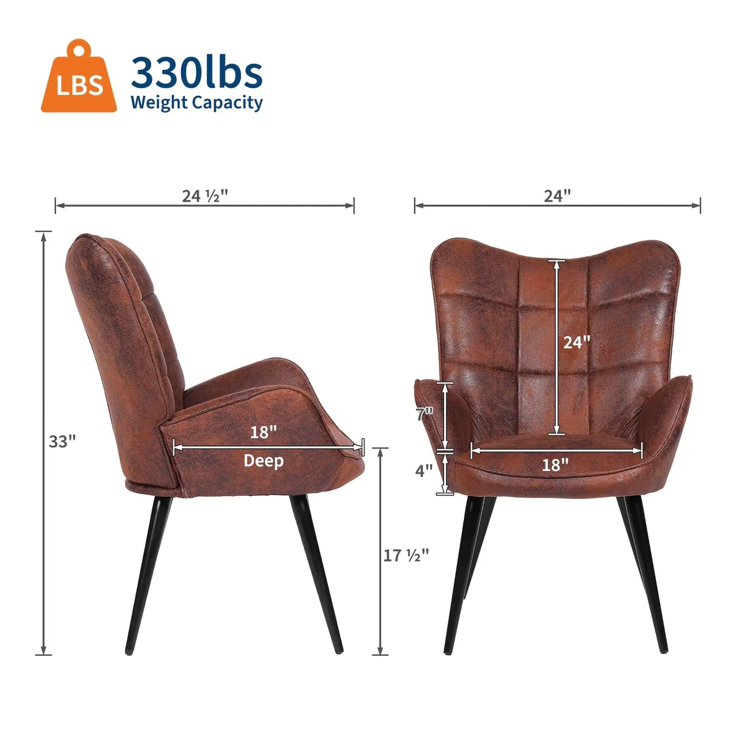 Studyset Mid Century Upholstered Dining Chairs With Metal Legs