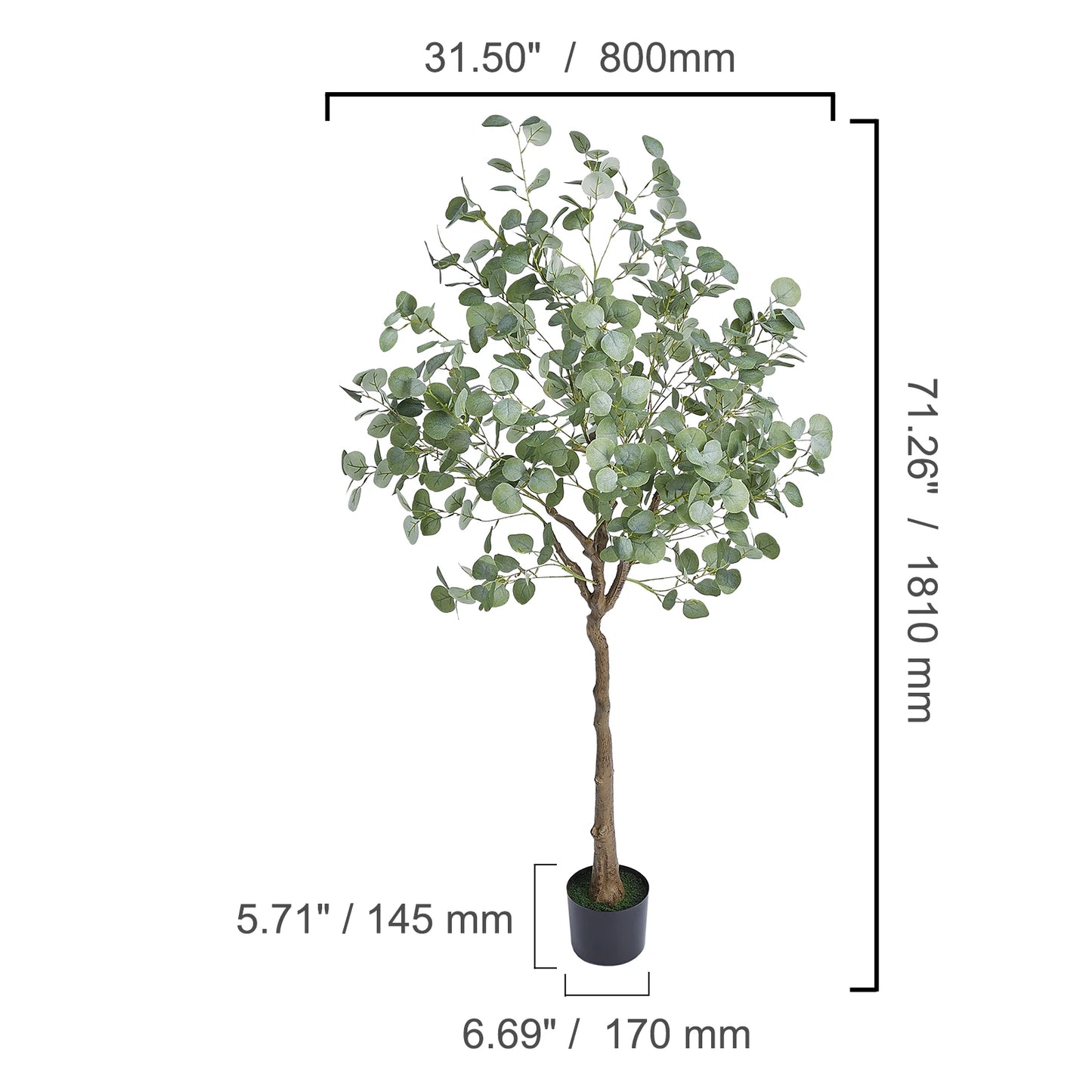 SucceBuy Artificial Olive Tree Anti-Tip Low-Maintenance Faux Plant