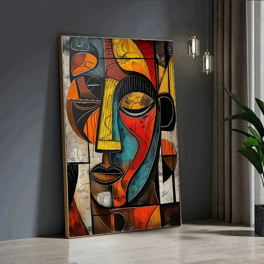 Abstract African Art Canvas Print Frameless Wall Art For Modern Living Rooms