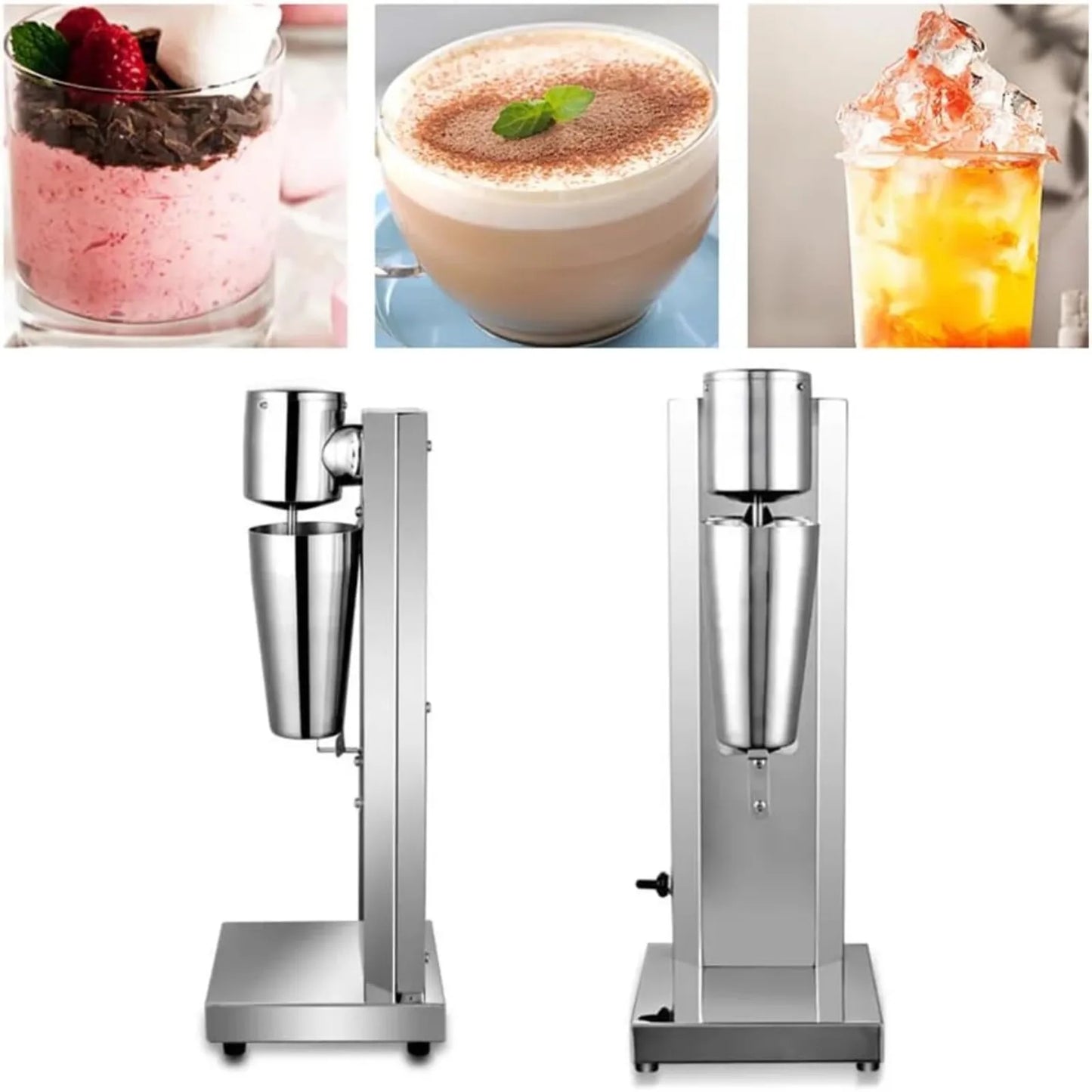Bymaocar Electric Milkshake Maker Stainless Steel Blender 110V 180W