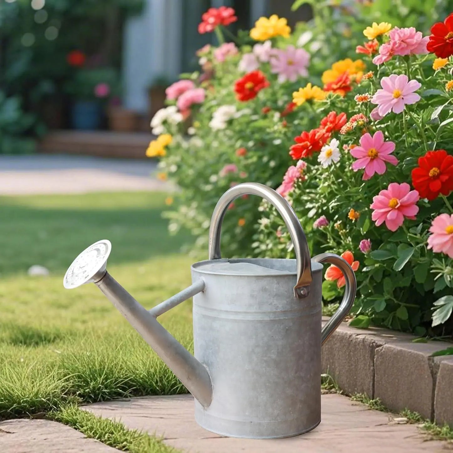 Metal Watering Can With Zinc Handle For Indoor Outdoor Plants