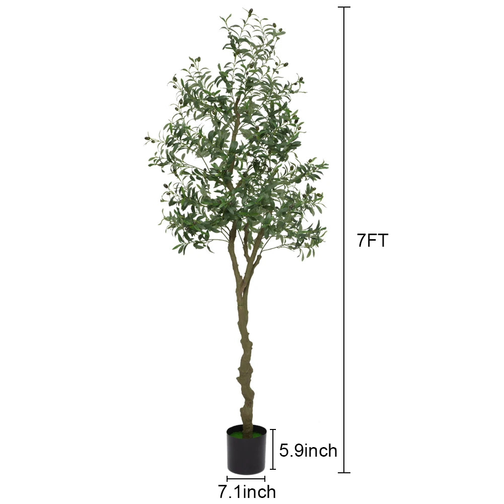 HiMISS Realistic Artificial Olive Tree for Home and Office Decor