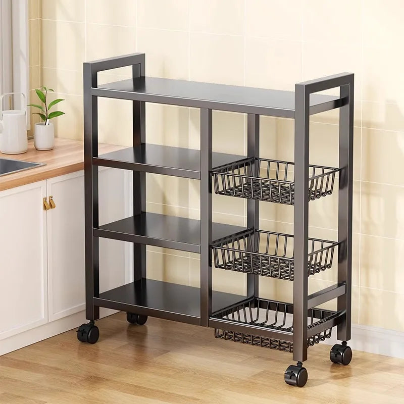 Multi-Functional Removable Cabinet Storage Rack Four-Tier Metal