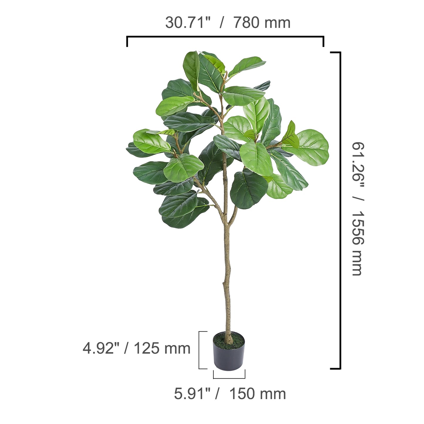 SucceBuy Artificial Olive Tree Anti-Tip Low-Maintenance Faux Plant