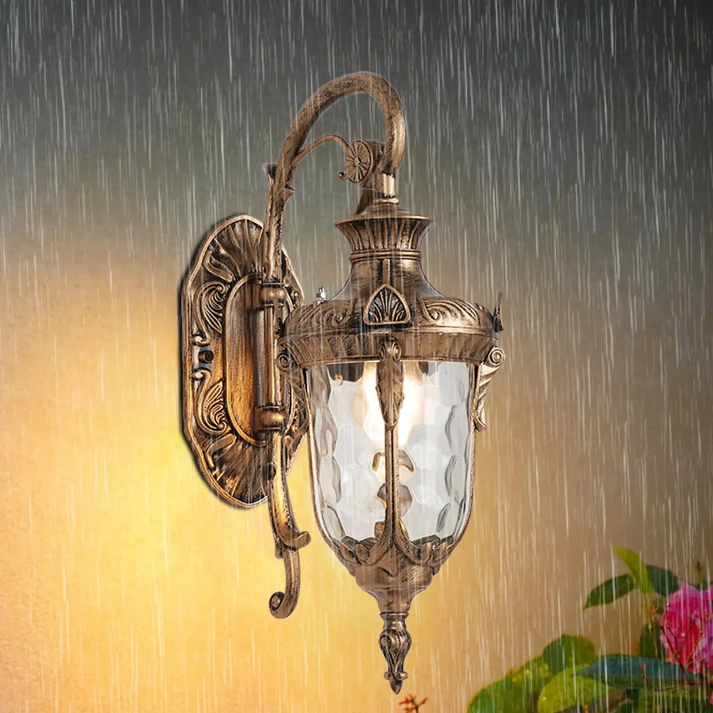 Bymaocar Outdoor Wall Sconce Light Die Cast Aluminum 110V E26