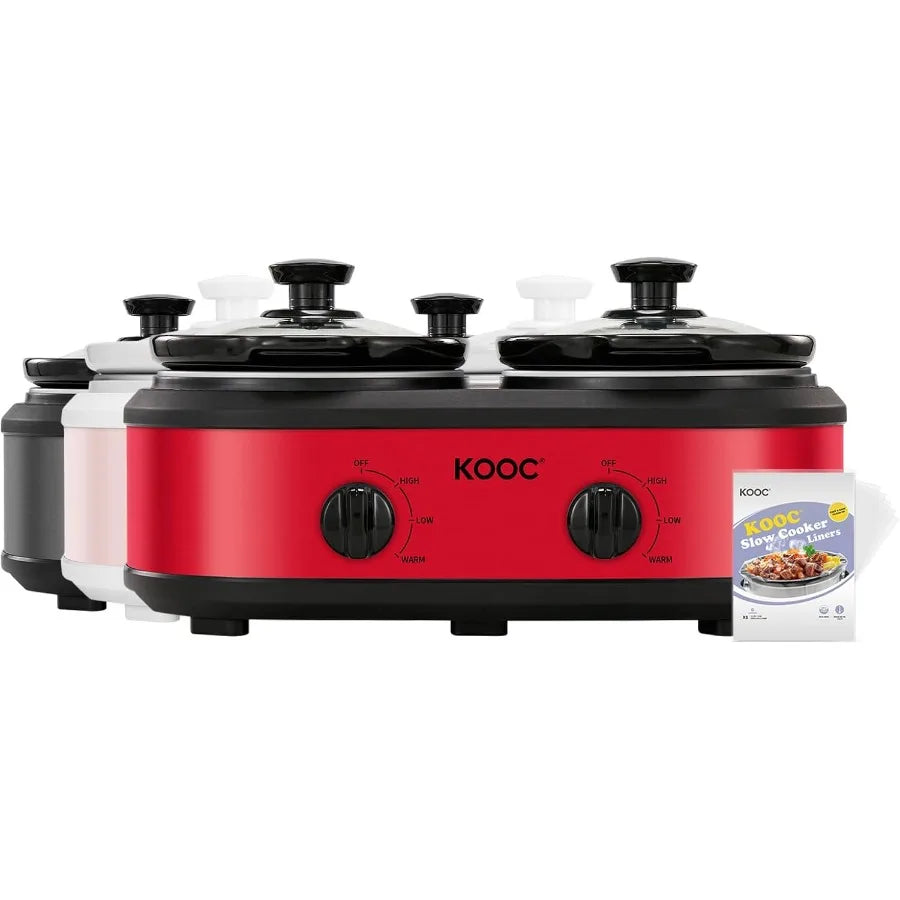 Abay Double Slow Cooker Buffet Server With Two Mini Pots
