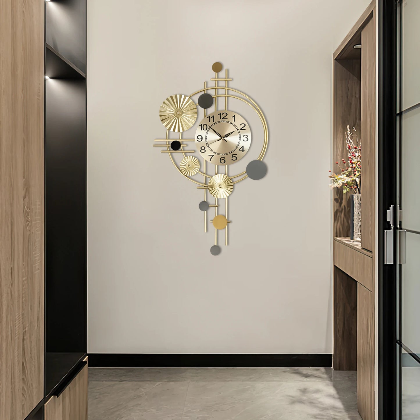 Decorative Wall Clock Silent Non-Ticking For Living Room And Office