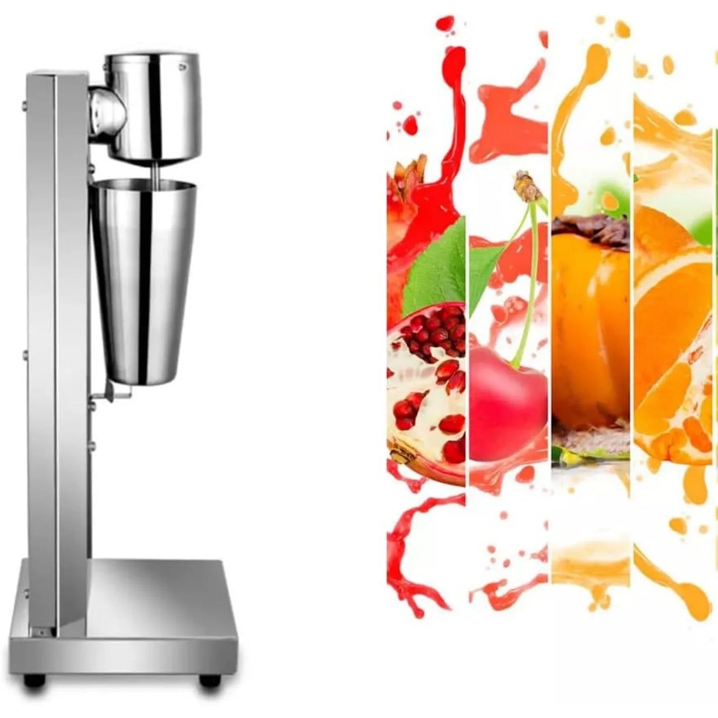 Bymaocar Electric Milkshake Maker Stainless Steel Blender 110V 180W
