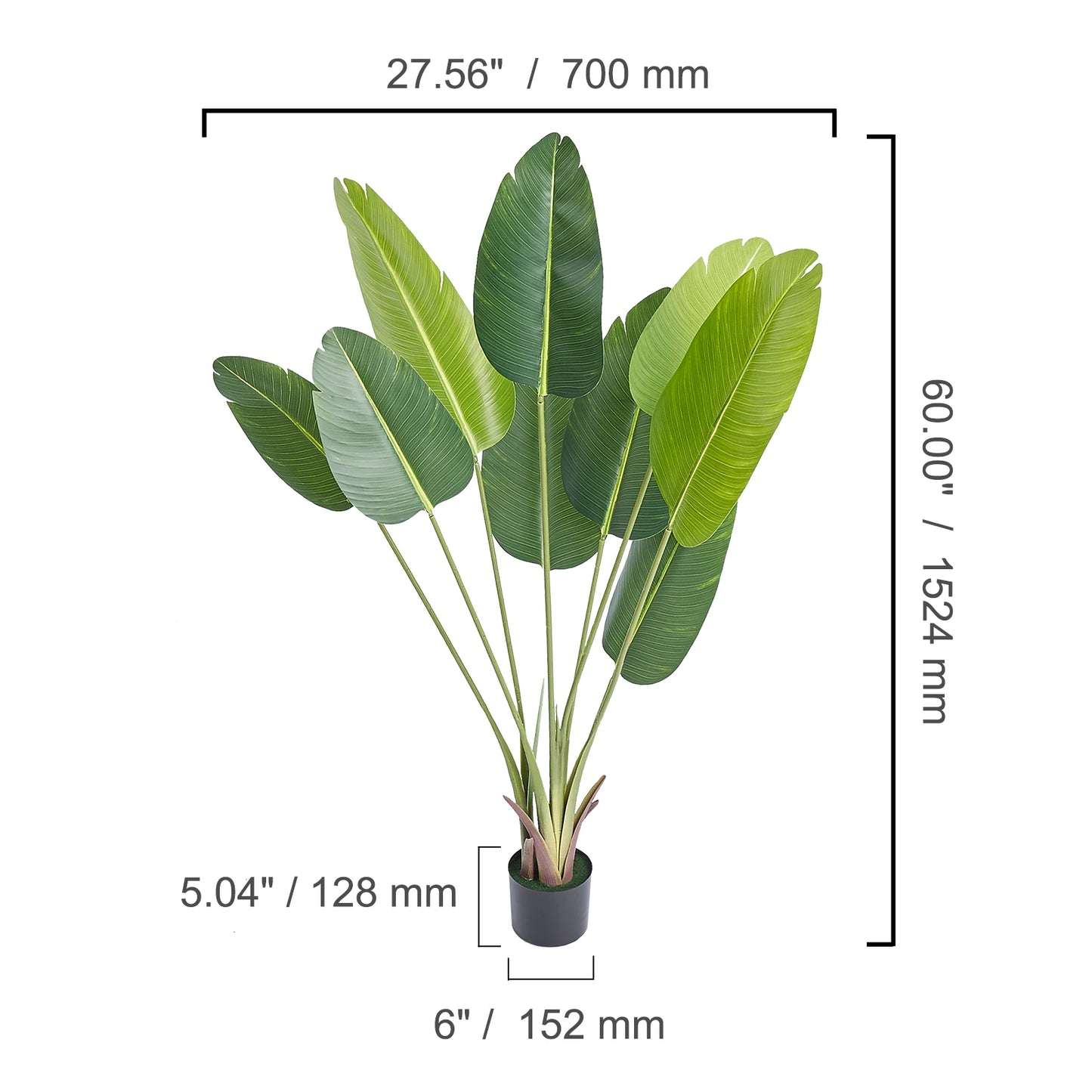 SucceBuy Artificial Palm Tree Faux Plant Anti Tip Protection