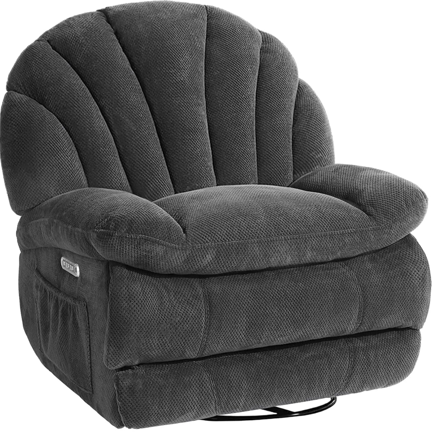 Dual Motor Power Swivel Rocker Recliner Chair With Adjustable Backrest