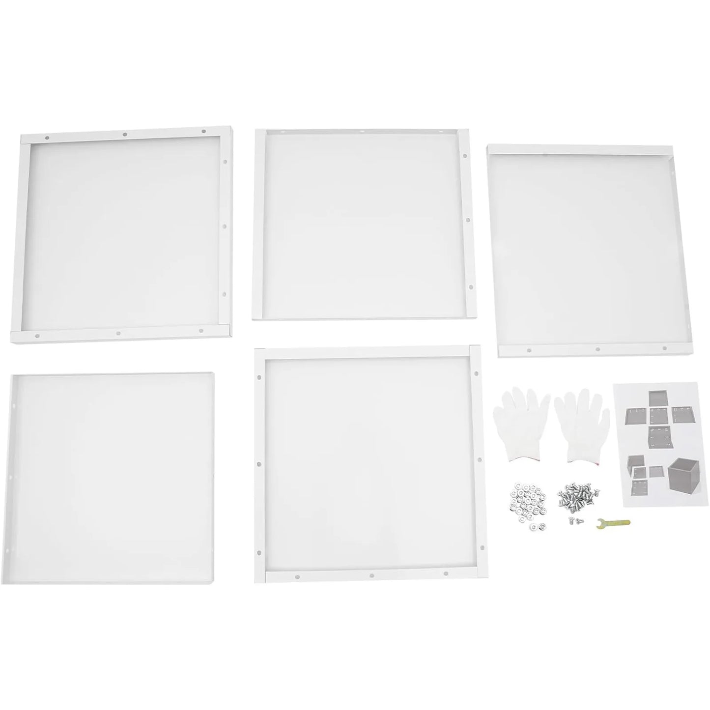 White Steel Square Planter Box Durable All Weather Indoor Outdoor