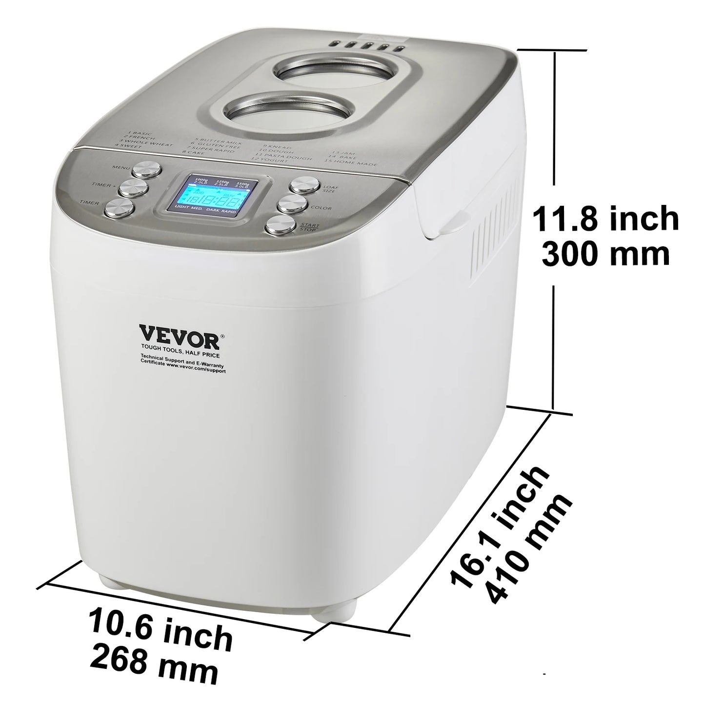 SucceBuy 15 In 1 Dough Machine Bread Maker Gluten Free