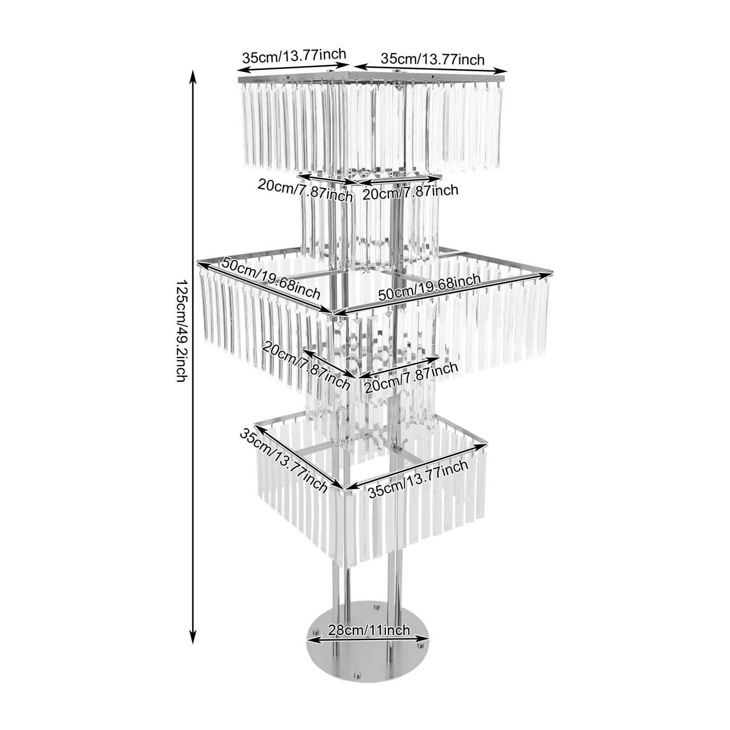 Set Of 2 5-Tier Flower Stand For Weddings Centerpieces