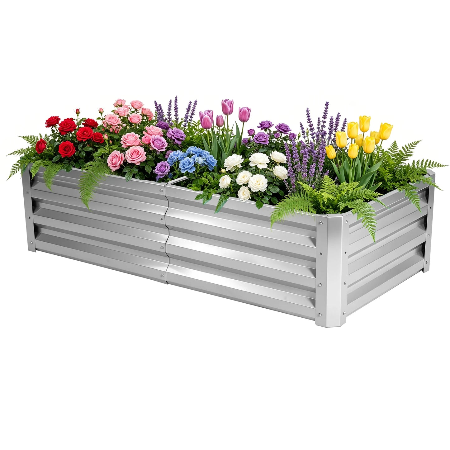 Galvanized Raised Garden Bed Planter Box For Outdoor Planting Rustproof