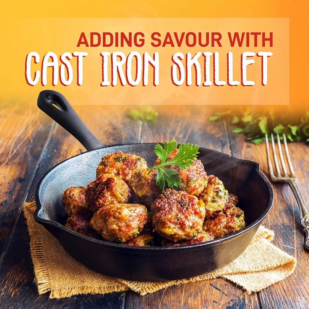 AEDG 3-Piece Cast Iron Skillet Set Pre-Seasoned For Oven Grill