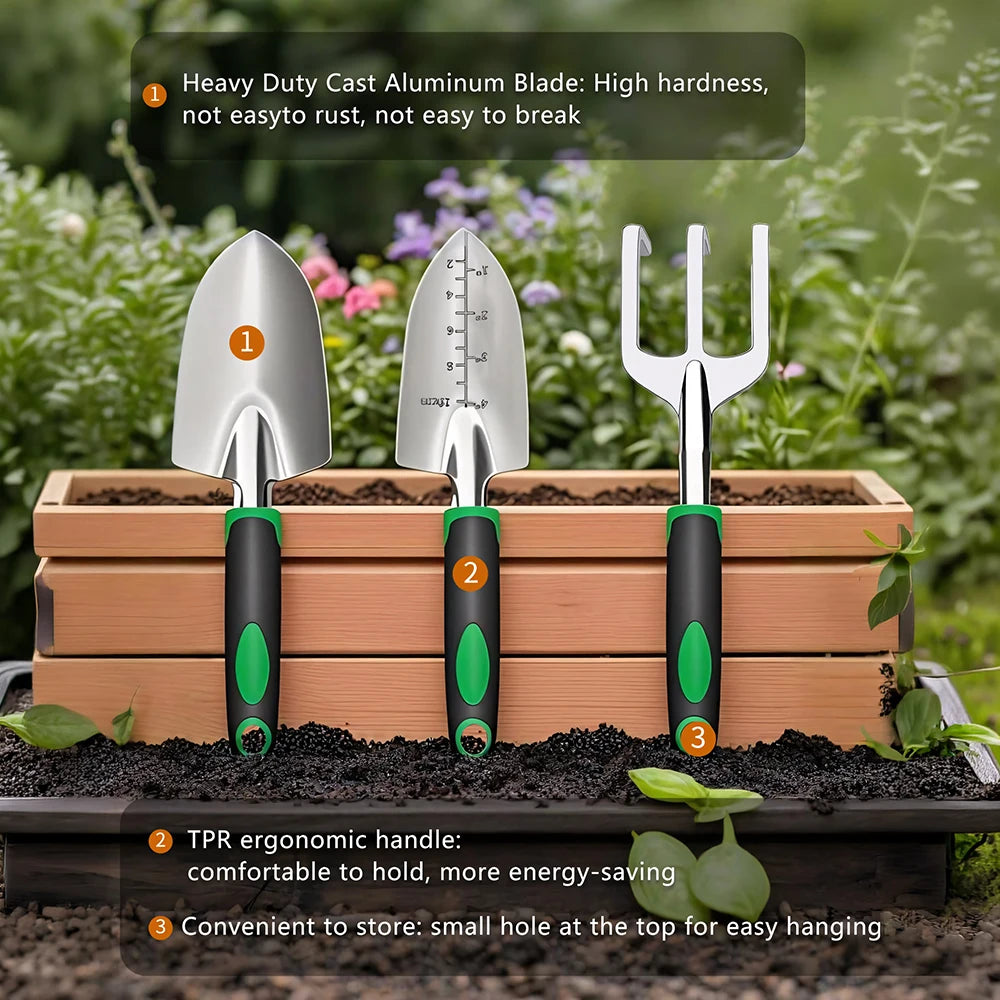 Ergonomic 16-In-1 Outdoor Garden Tool Set For Pruning And Weeding