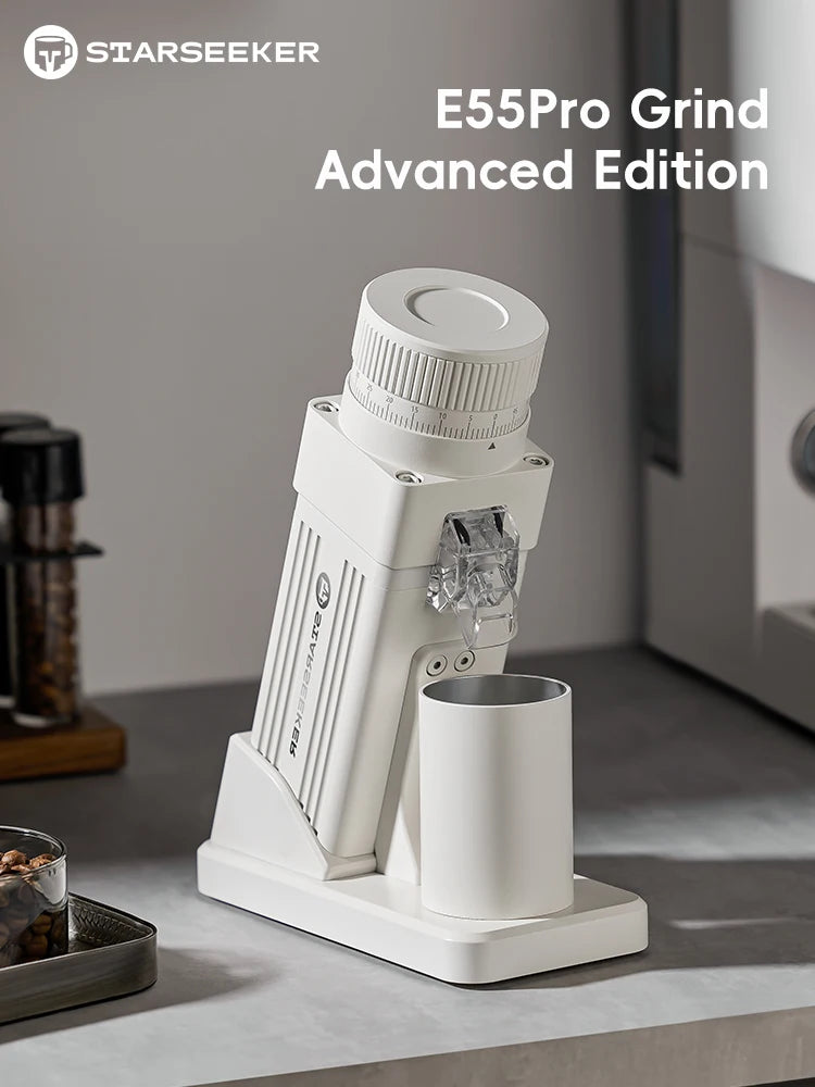 Starseeker Electric Coffee Grinder With Titanium Cone Burr Stepless Adjustment