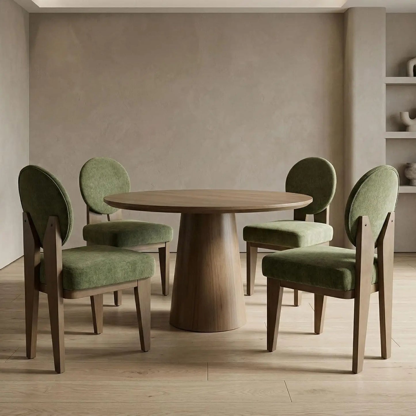 GUOHE Mid Century Modern Walnut Dining Chairs Set Of 2