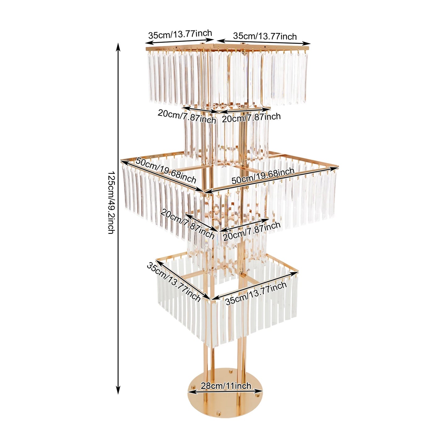 Set Of 2 5-Tier Flower Stand For Weddings Centerpieces