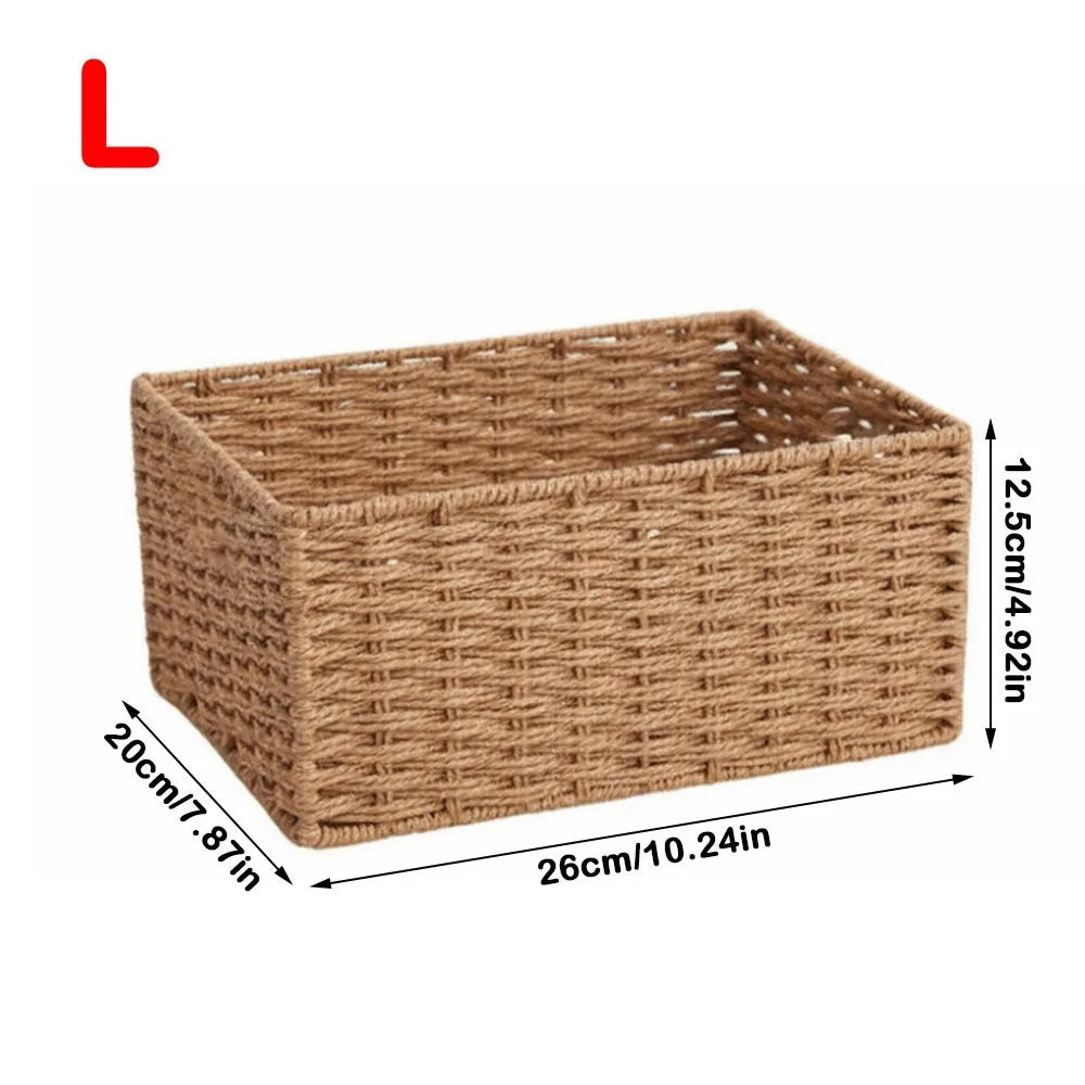 Woven Storage Basket Portable Large Capacity Organizer