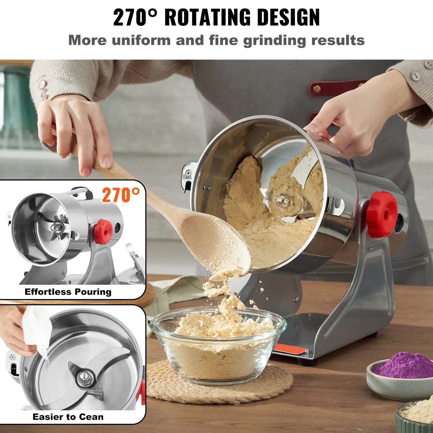 SucceBuy Electric Grain Mill Grinder 150 to 2500g for Spices