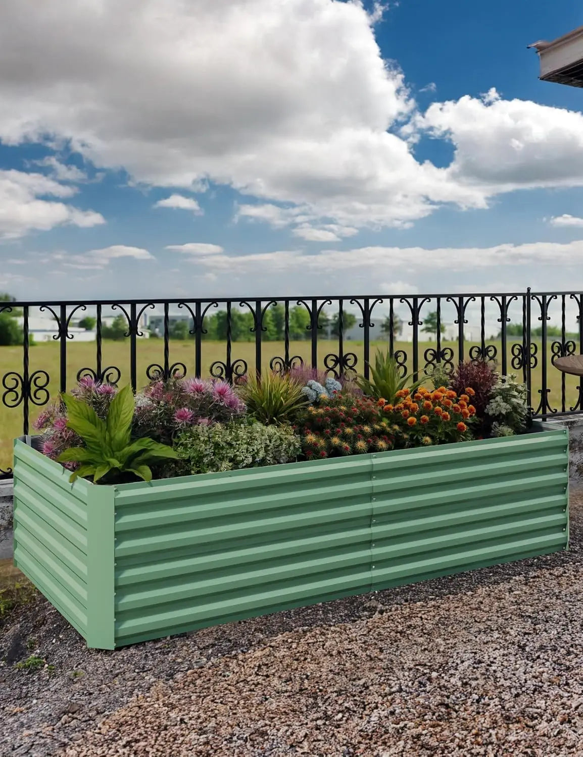 HiMISS Heavy Duty Galvanized Raised Garden Bed Planter Box