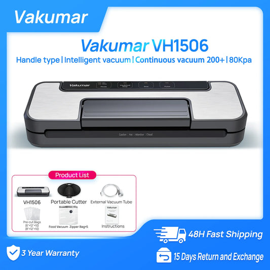 Vakumar VH1506 Vacuum Sealer Machine For Sous Vide Family Kitchen